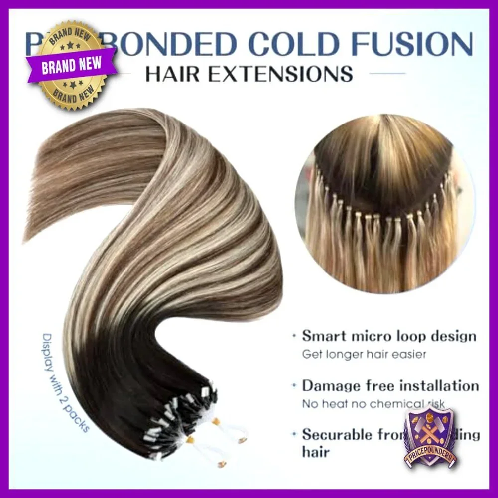 Human Hair Micro Loop Extensions 14 Inch 50g Pre Bonded Cold Fusion